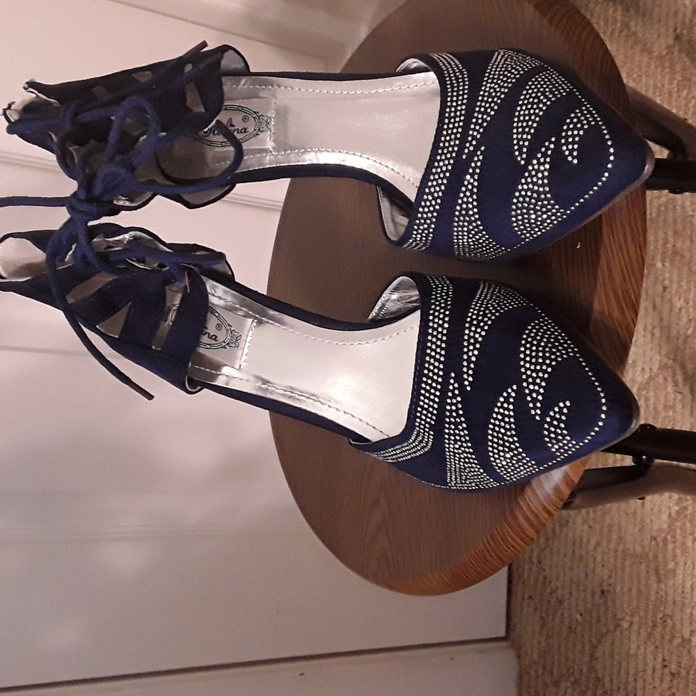 Silver and Dark Blue